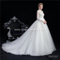 Simple And Neat Light chinese style wedding dress With Lace Sleeves